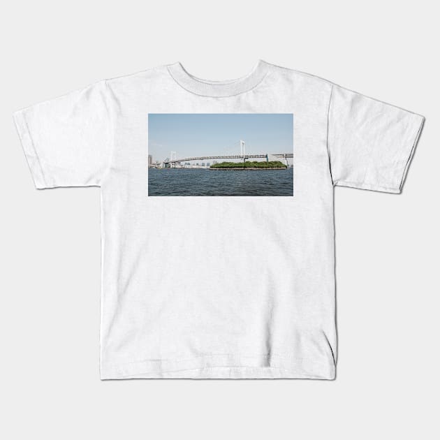 Tokyo Bridge With Island Kids T-Shirt by jojobob